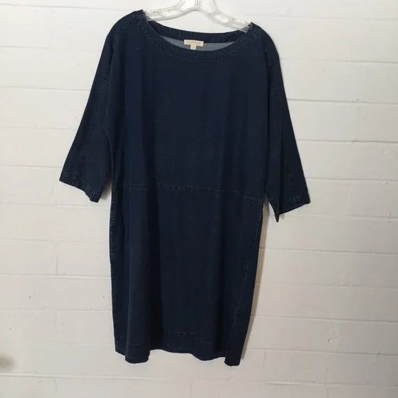 Eileen Fisher Women's Denim Tunic Dress - Midnight - Size Small